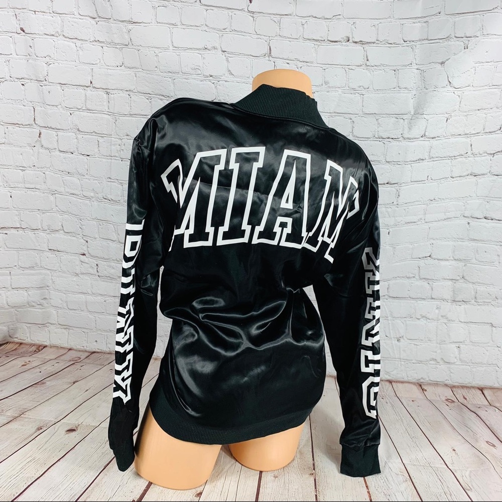 VS PINK MIAMI Full Zip collared bomber Jacket - Picture 5 of 8